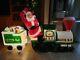 Rare Vintage Santa Railroad Train Christmas Yard Blow Mold