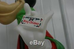 RARE Vintage Santas Best Walt Disney Lighted Blow Mold 36 Goofy Merry Christmas