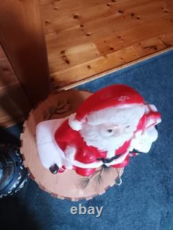 Rare 1981 Carolina vintage Christmas Blow Mold Santa Claus Chimney Fireplace 17