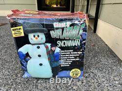 Rare 2001 Gemmy Giant 8 FT Airblown Inflatable Christmas Snowman With Lights
