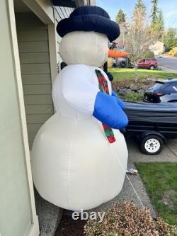 Rare 2001 Gemmy Giant 8 FT Airblown Inflatable Christmas Snowman With Lights