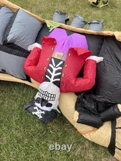 Rare 2007 Gemmy Air Blown Inflatable 8 Foot Pirate Ship For Parts Or Repair