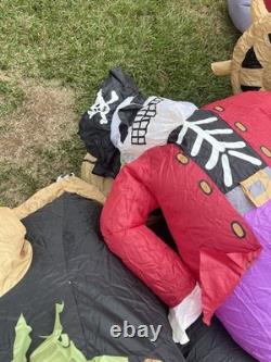 Rare 2007 Gemmy Air Blown Inflatable 8 Foot Pirate Ship For Parts Or Repair