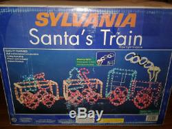 Rare 3D Christmas Rope Train Xmas Holiday Decoration Big Light Sculpture + Box