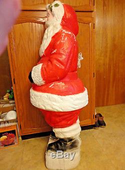 Rare 55 Life Size Santa Claus Christmas Blowmold Light Up Yard Decor Saint Nick