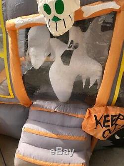 Rare 7 inflatable Gemmy Haunted House Halloween Rotate Ghost Airblown Animated