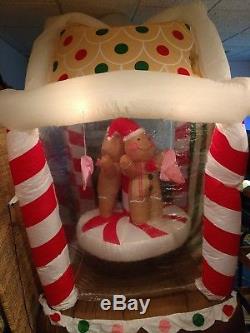 Rare 8' Gingerbread Rotating Carousel House Airblown Inflatable Enchanted Forest