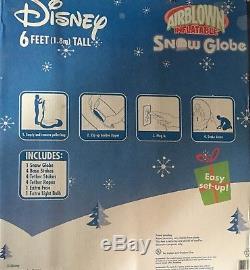 Rare Airblown Inflatable 6 Disney Mickey & Minnie Snow Globe NEW Gemmy