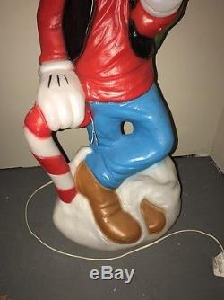 Rare! Blow Mold Santa's Best Disney's Goofy! Outdoor Christmas Lighted! 37