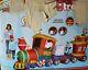 Rare Christmas Gemmy Airblown Inflatable Animated Santa Penguin Elf Train