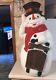 Rare Christmas Tpi 39 Snowman With Sled Blow Mold Yard Decoration