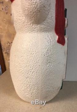 Rare Christmas TPI 39 Snowman with Sled Blow Mold Yard Decoration