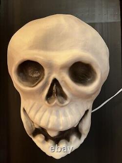 Rare Drainage Halloween Blow Mold Skeleton Skull