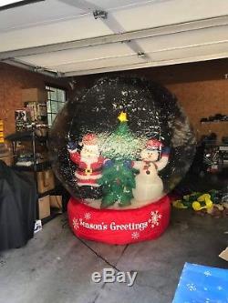 Rare Gemmy 2005 8 Foot Tall Airblown Christmas Snow Globe Inflatable