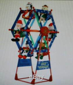 Rare Gemmy 7' Lighted Animated Ferris Wheel 2007 Christmas Holiday Yard Display