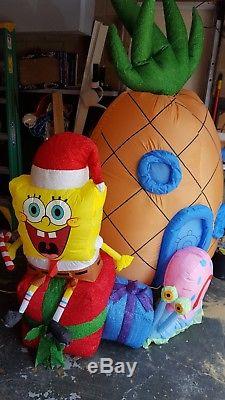 Rare Gemmy Airblown Inflatable Christmas Spongebob Squarepants