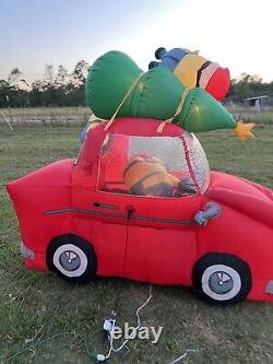 Rare Gemmy Minions XL Inflatable 8ft Christmas Despicable ME Minion Car Scene