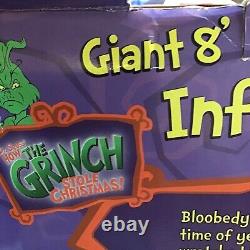 Rare Giant 8ft How The Grinch Stole Christmas Inflatable Light Up Gemmy 2002