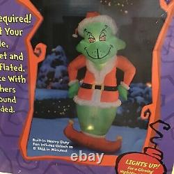 Rare Giant 8ft How The Grinch Stole Christmas Inflatable Light Up Gemmy 2002