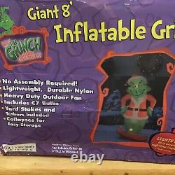 Rare Giant 8ft How The Grinch Stole Christmas Inflatable Light Up Gemmy 2002