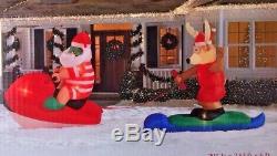 Rare New 29.5 Ft Long Giant Christmas Santa Water Ski Scene Inflatable By Gemmy