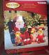 Rare New 6.5 Ft Long Lighted Santa Reindeer Story Time Scene Inflatable By Gemmy