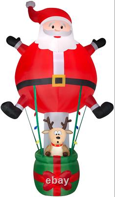 Rare New Giant 12.5 Ft Tall Santa Claus Hot Air Balloon Ride Inflatable Gemmy