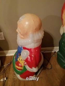 Rare TPI 27 inch praying Santa Claus blow mold