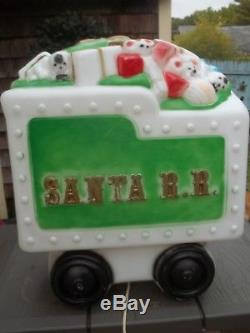 Rare Vintage Christmas Blow Mold Santa RR Train Car Caboose (only) Toy Car