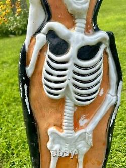 Rare Vintage Don Featherstone Blow Mold Halloween Skeleton with Top Hat PLUS! 