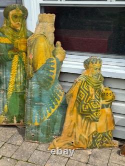 Rare! Vintage Large Wood Nativity Set Outdoor 14pc plywood Yard Decor / Yard Art Rare! Vintage Large Wood Nativity Set Outdoor 14pc plywood Yard Decor / Yard Art