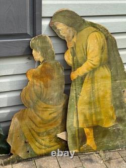 Rare! Vintage Large Wood Nativity Set Outdoor 14pc plywood Yard Decor / Yard Art Rare! Vintage Large Wood Nativity Set Outdoor 14pc plywood Yard Decor / Yard Art