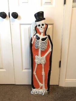 Rare Vintage Union Products Don Featherstone Blow Mold Skeleton Halloween Decor