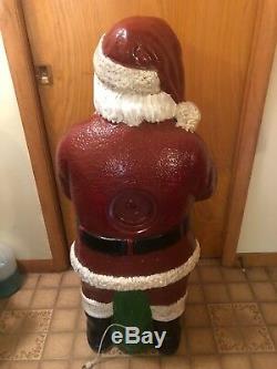 Rare Vintage Whispering Santa 46 Inches Blow Mold Holiday Christmas Yard Decor