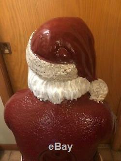 Rare Vintage Whispering Santa 46 Inches Blow Mold Holiday Christmas Yard Decor