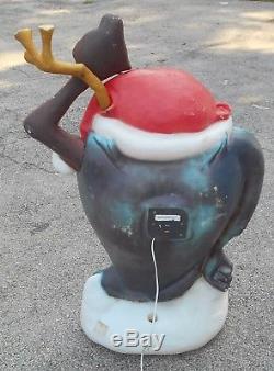 Rare Vtg Big Taz Tasmanian Devil Blow Mold Lighted Holiday Decoration Christmas