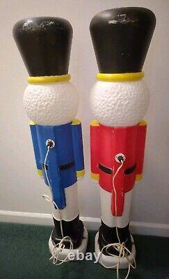 Red And Blue Union Toy Soldier/Nutcracker Christmas Lights Blow Mold 40 Works