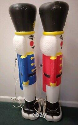 Red And Blue Union Toy Soldier/Nutcracker Christmas Lights Blow Mold 40 Works