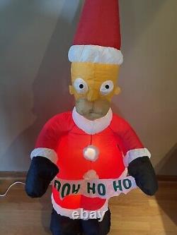 Retro Airblown Light Up Inflatable Santa Homer (The Simpsons) 4 FT