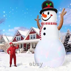 Rotating Lights 14Ft Giant Christmas Inflatable Snowman with Hat&Scarf Christmas