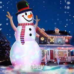 Rotating Lights 14Ft Giant Christmas Inflatable Snowman with Hat&Scarf Christmas