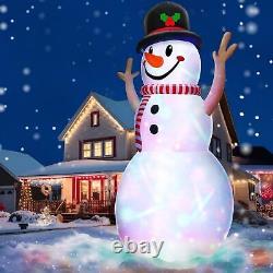 Rotating Lights 14Ft Giant Christmas Inflatable Snowman with Hat&Scarf Christmas