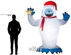 Rudolph 8 Pre-lit Self-Inflatable Bumble With Santa Hat Star Airblown Decoration