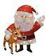 Rudolph & Santa 36 3-d Tinsel Outdoor Christmas Decoration Yard Art