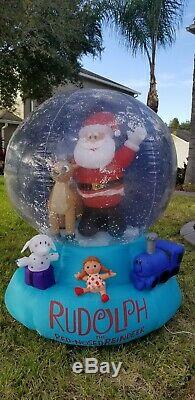 Rudolph The Red-Nosed Reindeer 6-ft Christmas Inflatable Snow Globe SUPER RARE