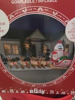 Rudolph The Red Nosed Reindeer Santa & Abominable Inflatable Christmas Nib 16.5