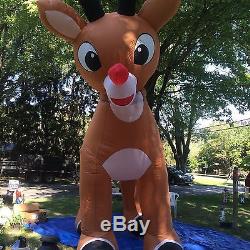 Rudolph The Red nose Reindeer & Clarice Giant Inflatables, Animated 15 Ft, 12 Ft