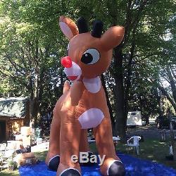 Rudolph The Red nose Reindeer Giant 15 Ft Inflatable, animated, Used