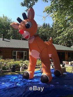 Rudolph The Red nose Reindeer Giant 15 Ft Inflatable, animated, Used