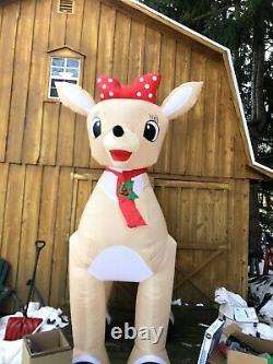 Rudolph The Red nose Reindeer Giant 15 Ft Inflatable, animated, plus 9 Ft Clarice